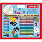 Omslag - STABILO Trio Deco glittertusjer