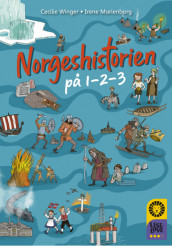 Omslag - Leseløve nivå 3 - Norgeshistorien på 1-2-3