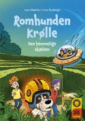 Omslag - Leseløve nivå 4: Romhunden Krølle. Den hemmelige skatten